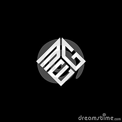 MEG letter logo design on black background. MEG creative initials letter logo concept. MEG letter design Vector Illustration