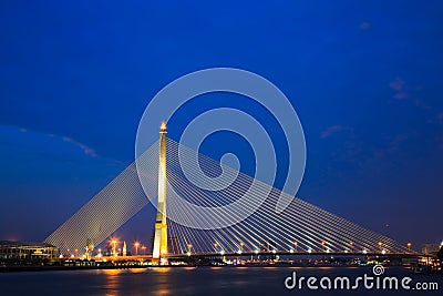 Mega bridge in Bangkok,Thailand (Rama 8 Bridge) Stock Photo