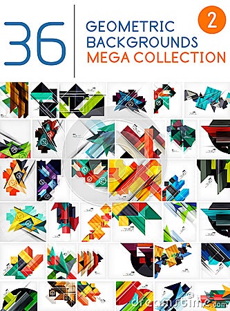 Mega collection of abstract backgrounds Vector Illustration