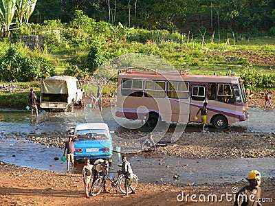 MEGA, ETHIOPIA - NOVEMBER 25, 2008: Unfamiliar people wash in th Editorial Stock Photo