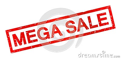 Mega sale grunge stamp seal Vector Illustration