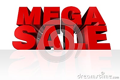 Mega Sale Headline Stock Photo