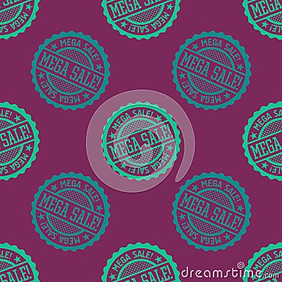 Mega Sale seamless pattern Vector Illustration