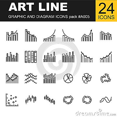 Mega Set of business 3D design graphs Vector Illustration