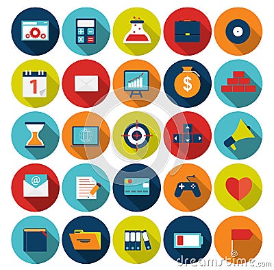 Mega Set of Flat Icons Vector Illustration. Vector Illustration