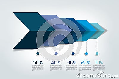 Mega set of various arrows infographic concepts. Vector Illustration