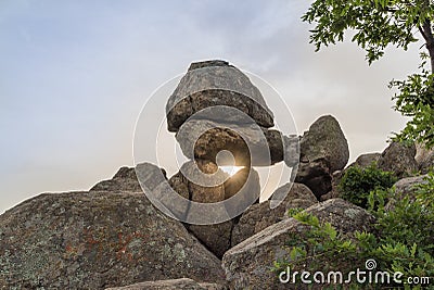 Buzovgrad Megalith. Stone sanctuary Stock Photo