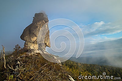 Megalith called Shaman. Stock Photo