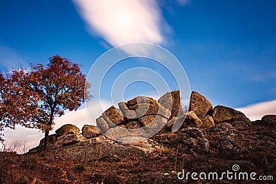Ð megalith near at village Senokos Stock Photo