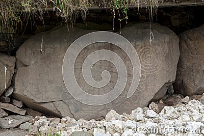 The megalithic art of Knowth | The valley of art Stock Photo