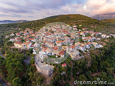 Meganisi Spartochori Village Greece Stock Photo