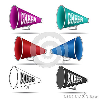 Megaphone Cheer Vector Illustration