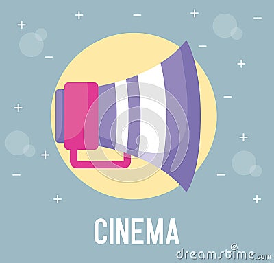 Megaphone of director cinema icon Vector Illustration