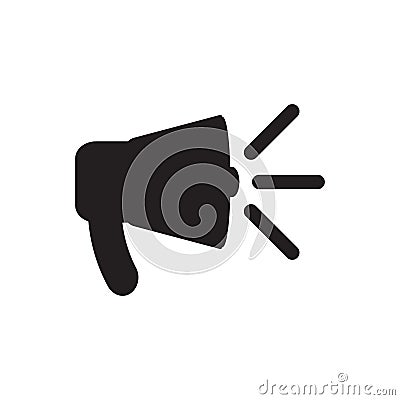 Megaphone icon, loud speaker icon, Loudspeaker symbol. Cartoon Illustration