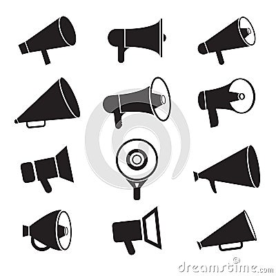 Megaphone icons Vector Illustration