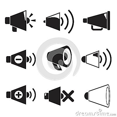 Megaphone icons Stock Photo