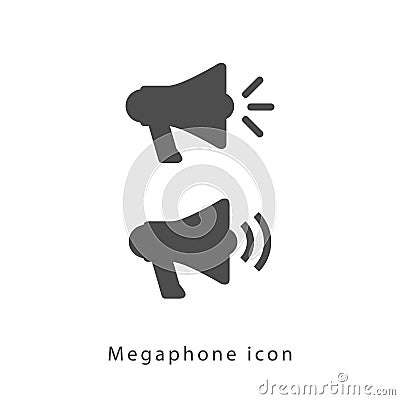 Megaphone icon set. Vector Illustration