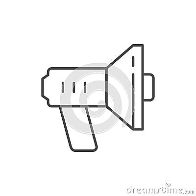 Megaphone or loudspeaker line icon Vector Illustration