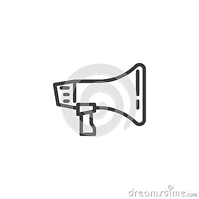 Megaphone, loudspeaker line icon Vector Illustration