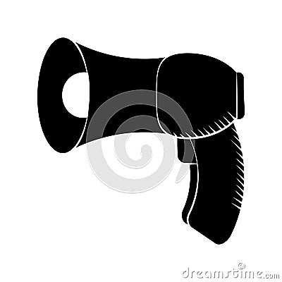 Megaphone loudspeaker sound marketing pictogram Vector Illustration
