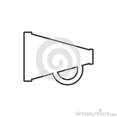 megaphone mechanical icon. Element of cyber security for mobile concept and web apps icon. Thin line icon for website design and Stock Photo