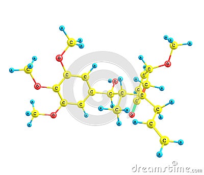 Megaphone molecule on white Stock Photo