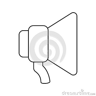 megaphone sound speak isolated icon Cartoon Illustration