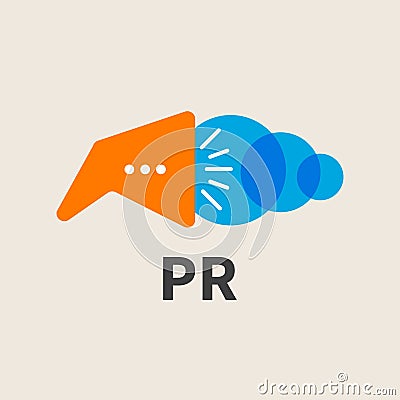 Megaphone, speaker logo, pr icon Stock Photo