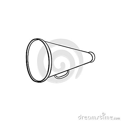 Megaphone voice line simple creative design Vector Illustration