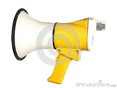 megaphone on white background Stock Photo