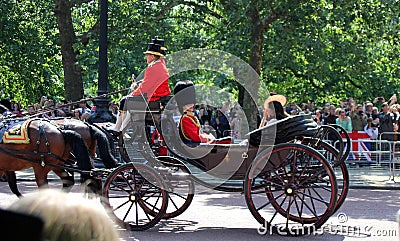 Meghan Markle, London June 2018- Meghan Markle in carriage Trooping the Colour for Queen Birthday June 10 2018 London, UK Editorial Stock Photo