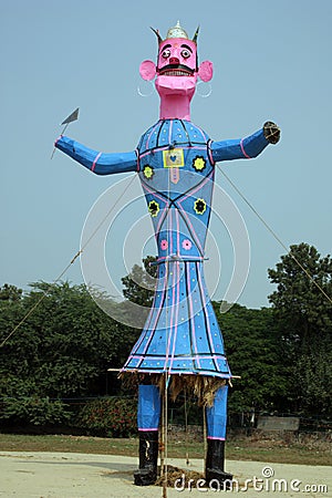 Meghnath effigy in a ground Stock Photo