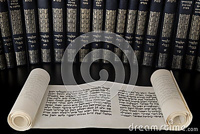 Megillat Esther and talmud. holiday of Purim. Stock Photo
