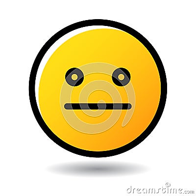 Meh emoticon emoji icon Vector Illustration