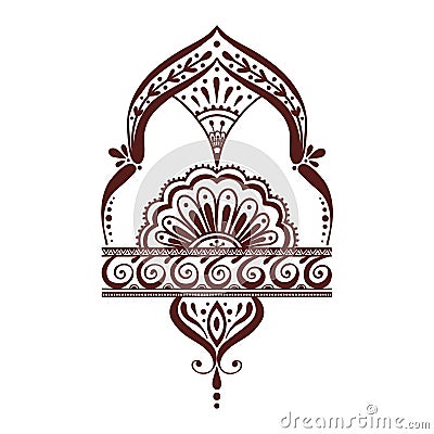 Mehendi pattern illustration Vector Illustration