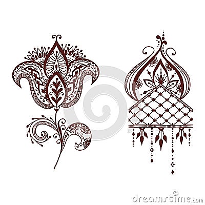 Mehendi pattern illustration Vector Illustration