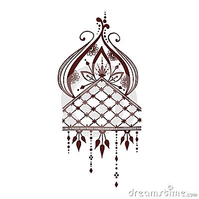 Mehendi pattern illustration Vector Illustration