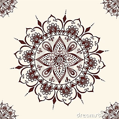 Mehendi pattern illustration Vector Illustration