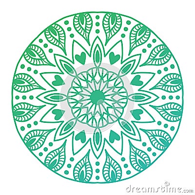 Mehendy mandala flower vector illustration Vector Illustration