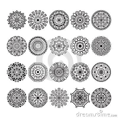 Mehendy mandala flower vector illustration Vector Illustration