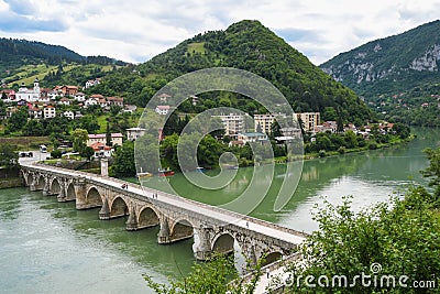 Mehmed Pasha Sokolovic bridge in Visegrad Stock Photo