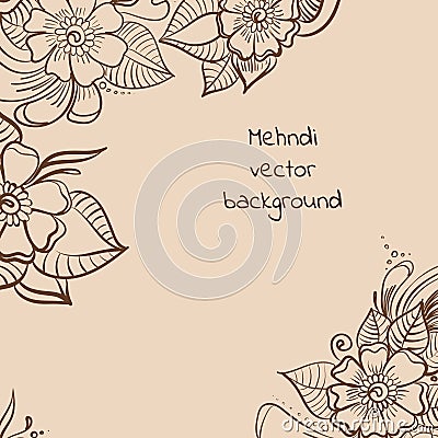 Mehndi background Vector Illustration