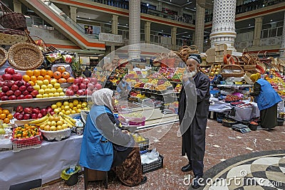Mehrgon Market in Dushanbe, Tajikistan Editorial Stock Photo