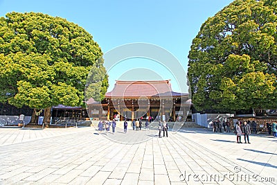 Meiji Jingu Shrine in Shibuya, Tokyo Editorial Stock Photo
