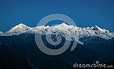 Meili(Meri) Snow Mountains in morning Stock Photo