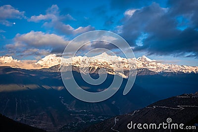 Meili Snow Mountain in Deqin, Yunnan, China Stock Photo