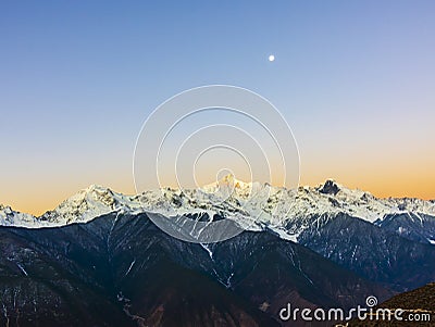 Meili snow mountain of yunnan China Stock Photo