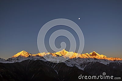 Meili snow mountain of yunnan China Stock Photo