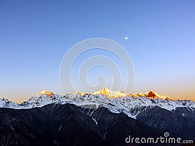Meili snow mountain of yunnan China Stock Photo
