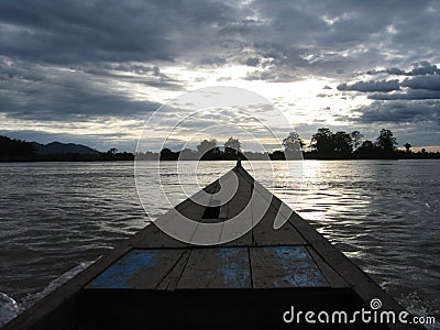 On the Mekong Stock Photo